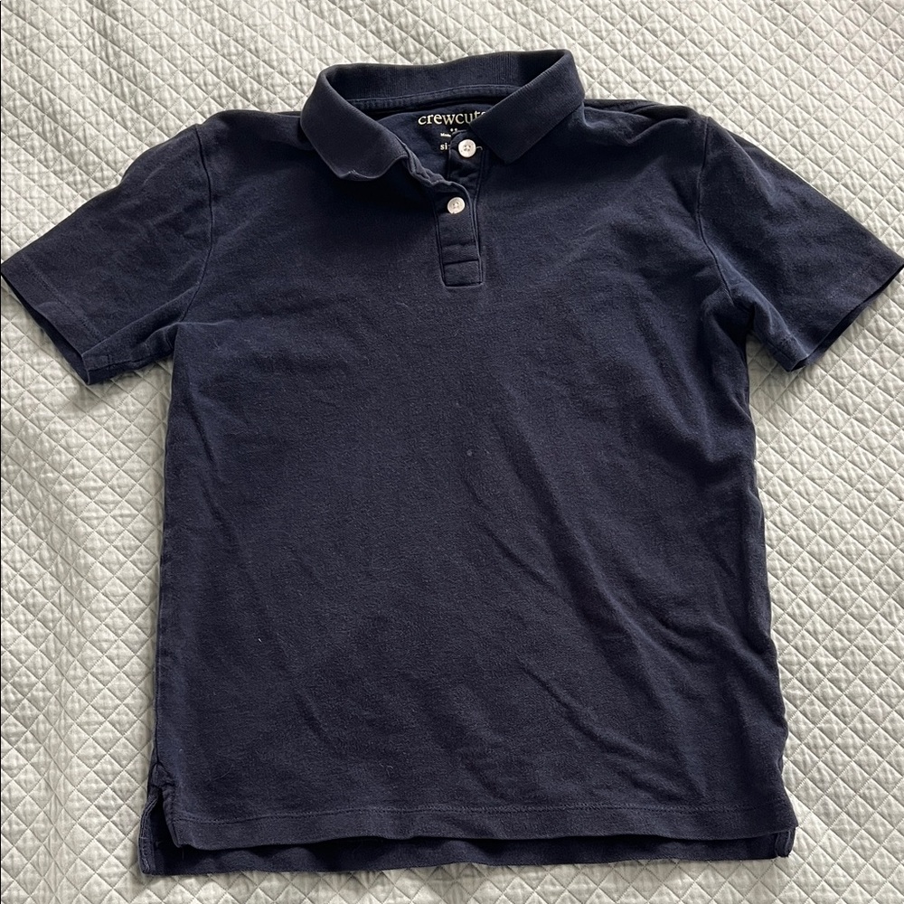 Crewcuts Dark Blue Kids Pique Polo Shirt